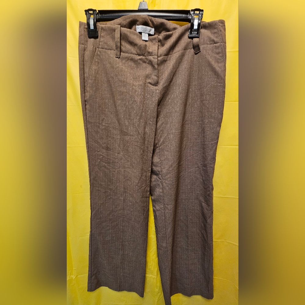 NEW YORK COMPANY Women's tan pinstripe dress pants 4